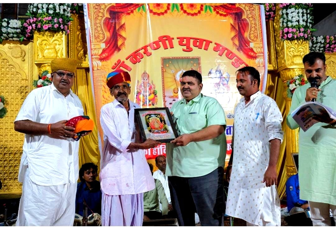 IMG 20231020 WA0161 श्रीकरणी माता मंदिर तिलकनगर में जागरण, शोभायात्रा निकाली Bikaner Local News Portal धर्म