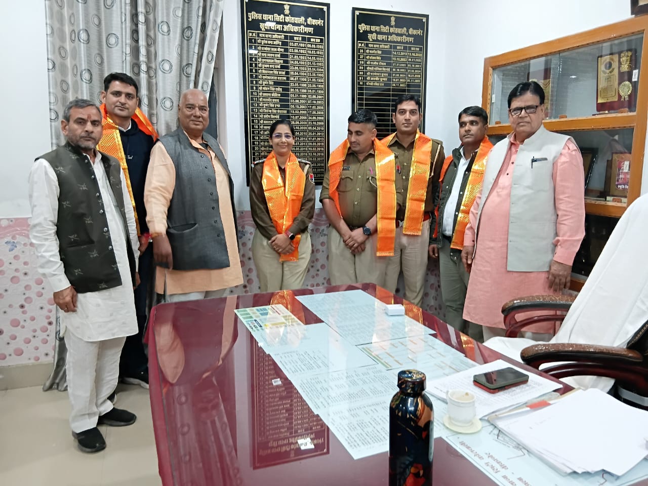 IMG 20251217 WA0017 सिटी कोतवाली थानाधिकारी व पुलिस टीम का स्वागत Rajasthan News Portal बीकानेर अपडेट