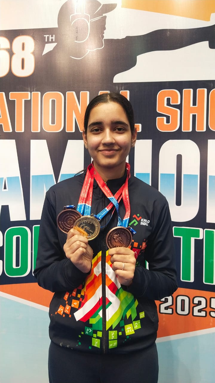 IMG 20251218 WA0014 खेल : बीकानेर की बेटी शिक्षा सारण ने जीते 3 पदक Rajasthan News Portal बीकानेर अपडेट