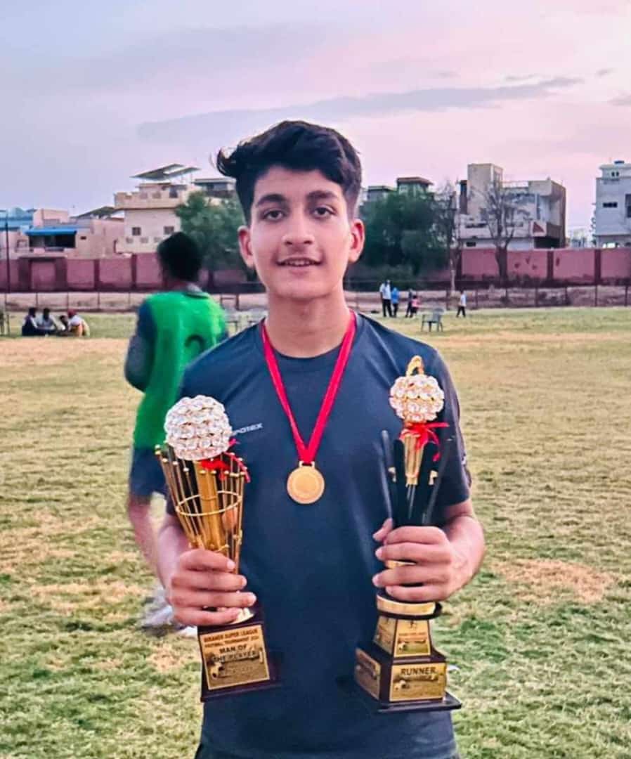 IMG 20260104 WA0010 बीकानेर के कार्तिक आचार्य का राष्ट्रीय छात्र फुटबॉल प्रतियोगिता में चयन Rajasthan News Portal खेल