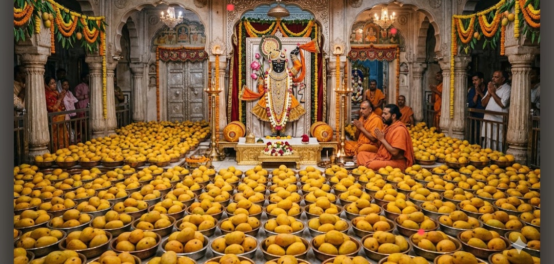 IMG 20260629 001116 श्रीनाथजी को सवा लाख आम का भोग, आस्था का सैलाब Rajasthan News Portal बीकानेर अपडेट
